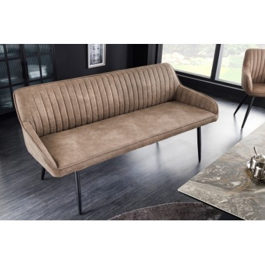 Invicta Ławka TURIN taupe mikrofibra 160cm / 43693