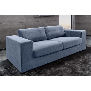 Invicta Sofa LOUNGER niebieski sztruks 220cm / 43757