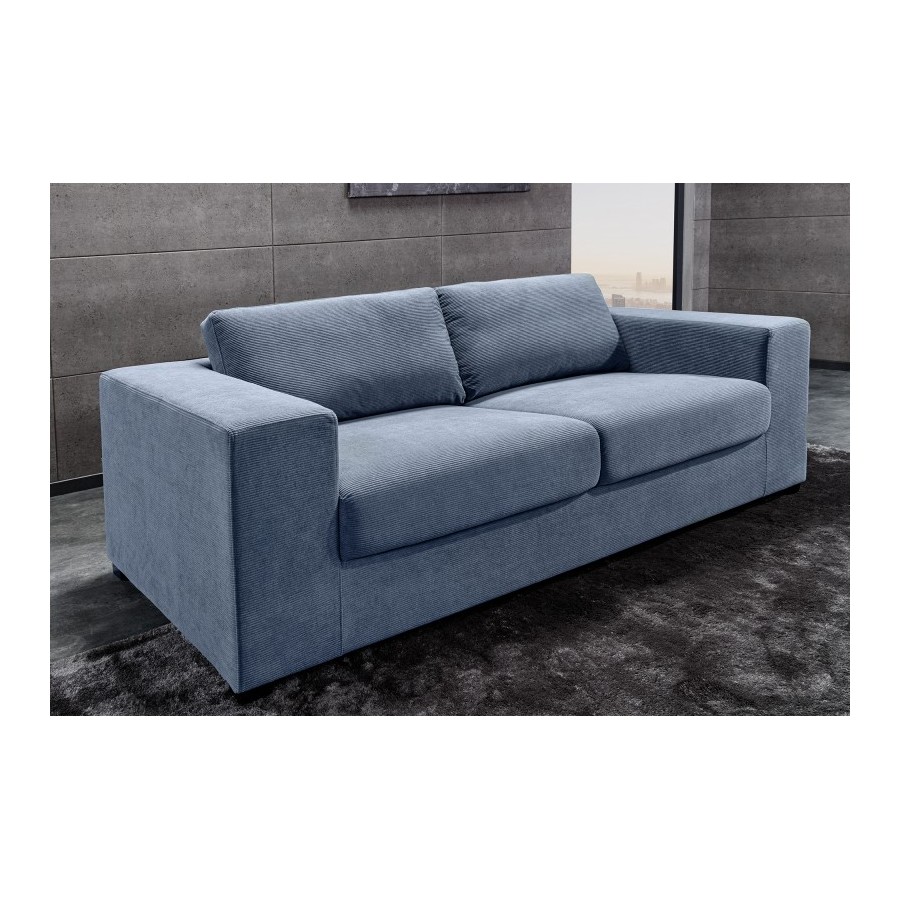 Invicta Sofa LOUNGER niebieski sztruks 220cm / 43757