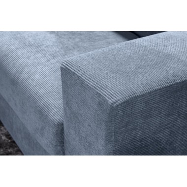 Invicta Sofa LOUNGER niebieski sztruks 220cm / 43757