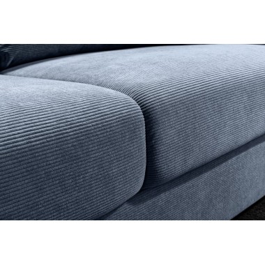 Invicta Sofa LOUNGER niebieski sztruks 220cm / 43757