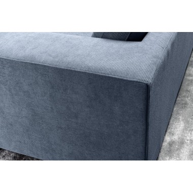 Invicta Sofa LOUNGER niebieski sztruks 220cm / 43757