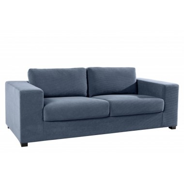 Invicta Sofa LOUNGER niebieski sztruks 220cm / 43757