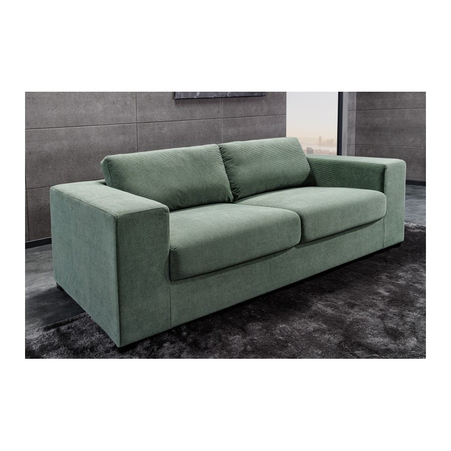 Invicta Sofa LOUNGER zielony sztruks 220cm / 43758