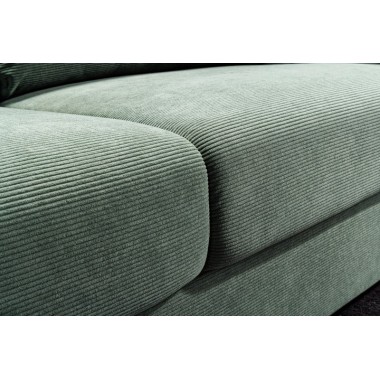Invicta Sofa LOUNGER zielony sztruks 220cm / 43758