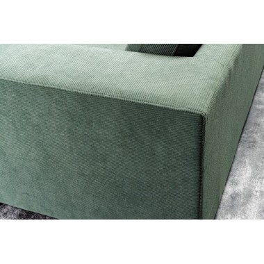 Invicta Sofa LOUNGER zielony sztruks 220cm / 43758