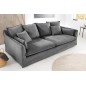 Invicta Sofa HEAVEN 3 osobowa szary sztruks 202cm / 43443