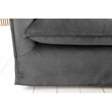 Invicta Sofa HEAVEN 3 osobowa szary sztruks 202cm / 43443