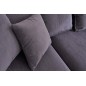 Invicta HEAVEN Sofa narożna prawostronna szary sztruks 255cm / 45445