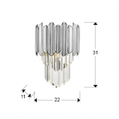 Schuller Kinkiet TIARA 1L chrome / 605359