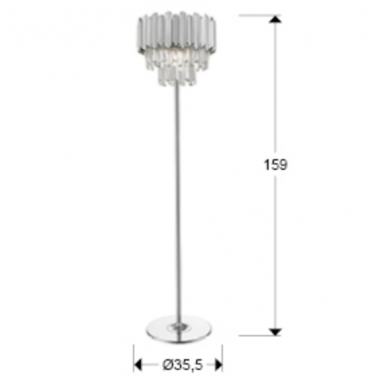 Schuller Lampa podłogowa TIARA 3L chrome / 605014