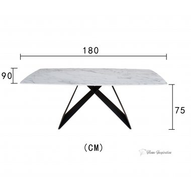 Livin Hill Stół do jadalni MODIG optyka marmuru trawertyt 180cm / M10