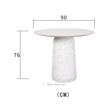 Livin Hill Stół do jadalni MODIG optyka marmuru Ø 90cm / M11