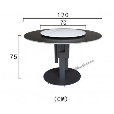 Livin Hill Stół do jadalni MODIG optyka marmuru Ø 120cm / M21