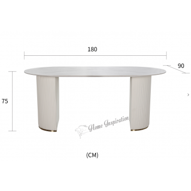Livin Hill Stół do jadalni MODIG optyka marmuru 180cm / M95