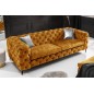Invicta MODERN BAROCK Sofa musztardowo żółty aksamit 235 x 72 x 95cm / 44392