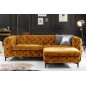 Invicta MODERN BAROCK Sofa musztardowo żółty aksamit 235 x 72 x 95cm / 44392