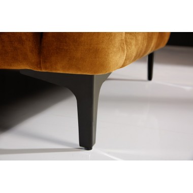 Invicta MODERN BAROCK Sofa musztardowo żółty aksamit 235 x 72 x 95cm / 44392