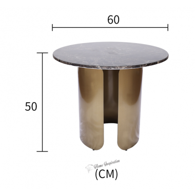 Livin Hill Stolik kawowy MODIG optyka marmuru brązowo złoty Ø 60cm / M81
