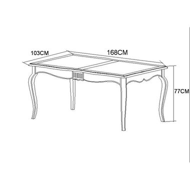 Venezia Bianco VEB810K Stół 168cm