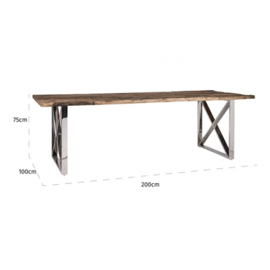 Stół do jadalni KENSINGTON drewno z recyklingu 200cm / 9854