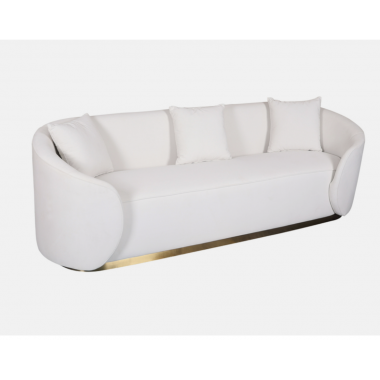 Livin Hill Sofa tapicerowana NUA biały aksamit 220cm / N19-2