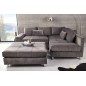 Invicta Sofa tapicerowana KENT szary aksamit 220 x 90 x 190cm / 40823