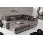 Invicta Sofa tapicerowana KENT szary aksamit 220 x 90 x 190cm / 40823