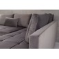 Invicta Sofa tapicerowana KENT szary aksamit 220 x 90 x 190cm / 40823