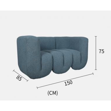 Livin Hill Sofa tapicerowana NUA niebieski szenil 150cm / N88-150-10