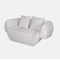 Livin Hill Sofa tapicerowana NUA biały aksamit 160cm / N90-3