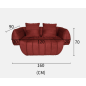 Livin Hill Sofa tapicerowana NUA czerwony aksamit 160cm / N90-13