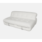 Sofa tapicerowana rozkładana NUA biały aksamit 164cm / N59-1