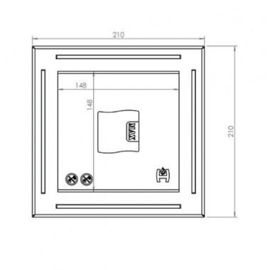 Hitze Biokominek wolnostojący SOCA kwadratowy stołowy 210x210x153mm / BK-14 SOCA