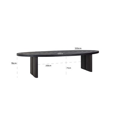 Dining table Lilly 330 (Dark coffee)