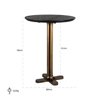 Bar table Revelin 80Ø