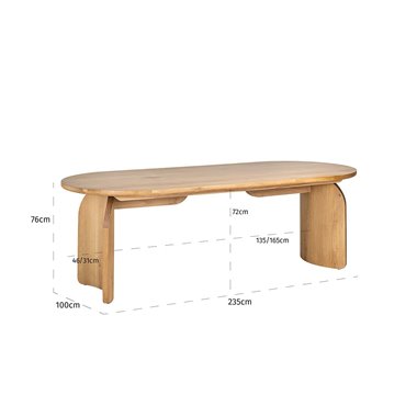 Dining table Fairmont natural 235 (Natural)