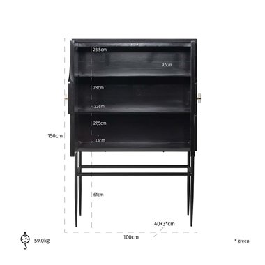 Cabinet Mendoza 2-doors