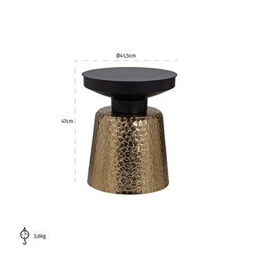 Side table Freddie (Black/gold)