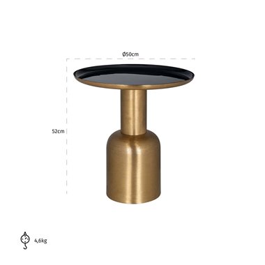 Side table Xara 50Ø (Brushed Gold)