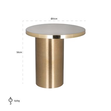 Side table Naya (Brushed Gold)