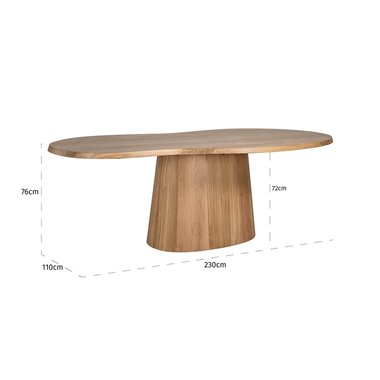 Dining table Riva 230 (Natural oak)