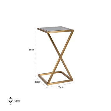 Sofa table Paramount brushed gold (Brushed Gold)