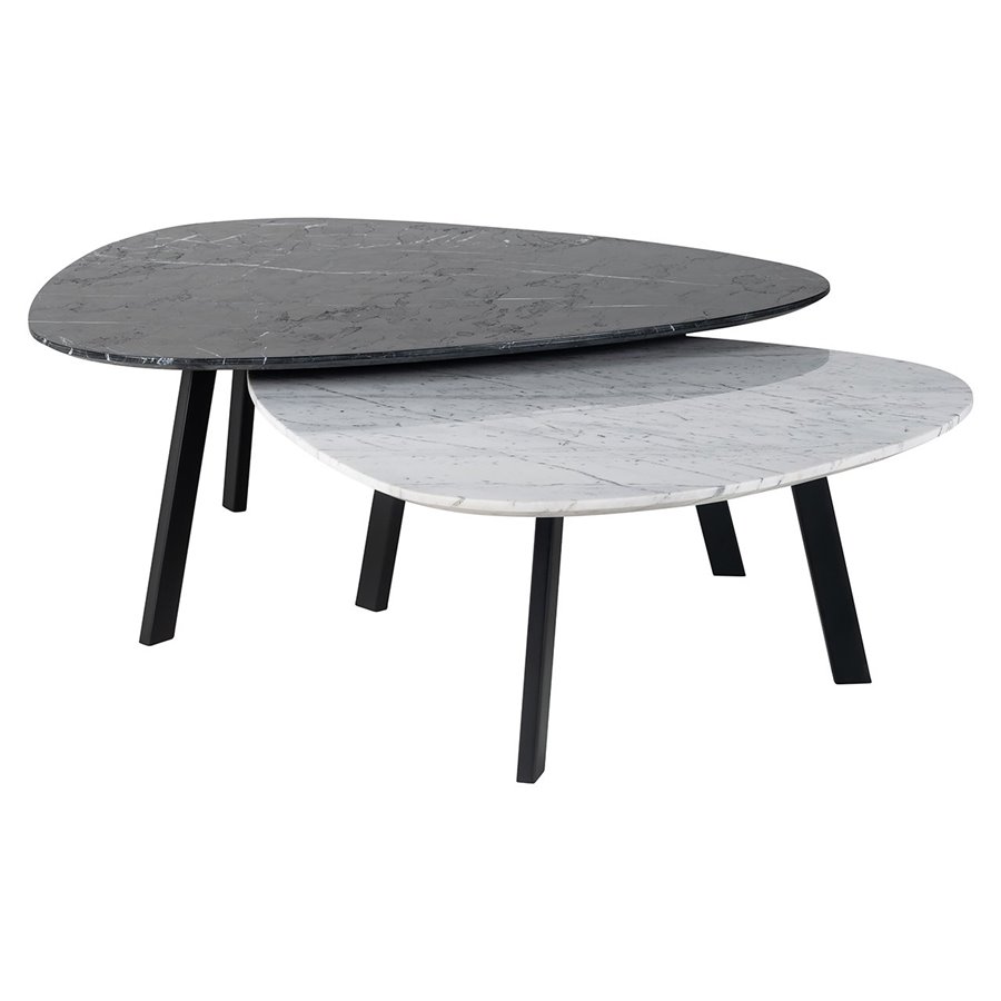 Stolik kawowy Trocadero set of 2 (Black/white) - Richmond
