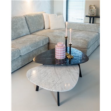 Coffee table Trocadero set of 2 (Black/white)