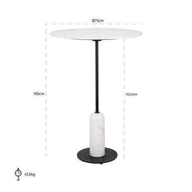 Bar table Jagger 75Ø