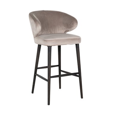 Bar stool Indigo khaki velvet (Quartz Khaki 903)