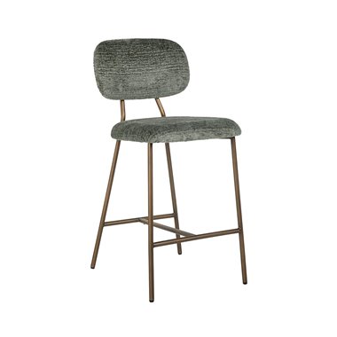 Counter stool Xenia thyme fusion / brushed gold legs (Fusion thyme 206)