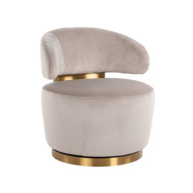 Swivel chair Maxime khaki velvet (Quartz Khaki 903)