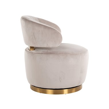 Swivel chair Maxime khaki velvet (Quartz Khaki 903)